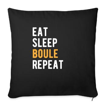 Petanque Boule - Sofa pillow with filling 45cm x 45cm - black - Front