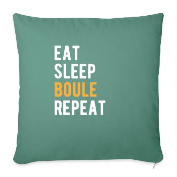 Pétanque Boule - Coussin et housse de 45 x 45 cm - vert sapin - Devant