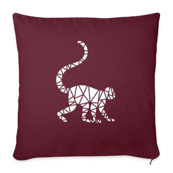 monkey - Sofa pillow with filling 45cm x 45cm - burgundy - Front