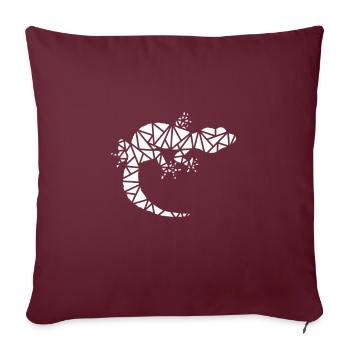 lizard - Sofa pillow with filling 45cm x 45cm - burgundy - Front
