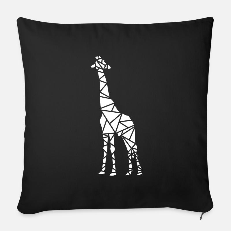 Giraffe - Sofakissen mit Füllung 45 x 45 cm - Schwarz