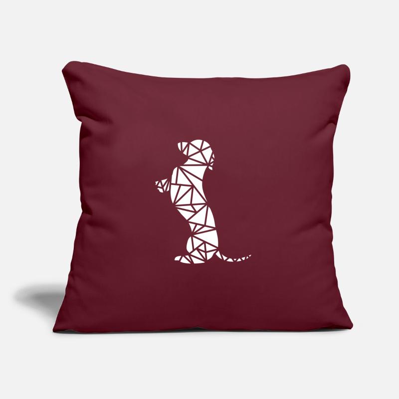 sitzender Dackel Sofakissen mit Füllung 45 x 45 cm