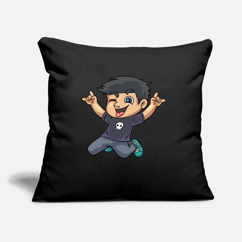 Conception de première année d'école d'étudiant garçon à bascule Coussin et housse de 45 x 45 cm