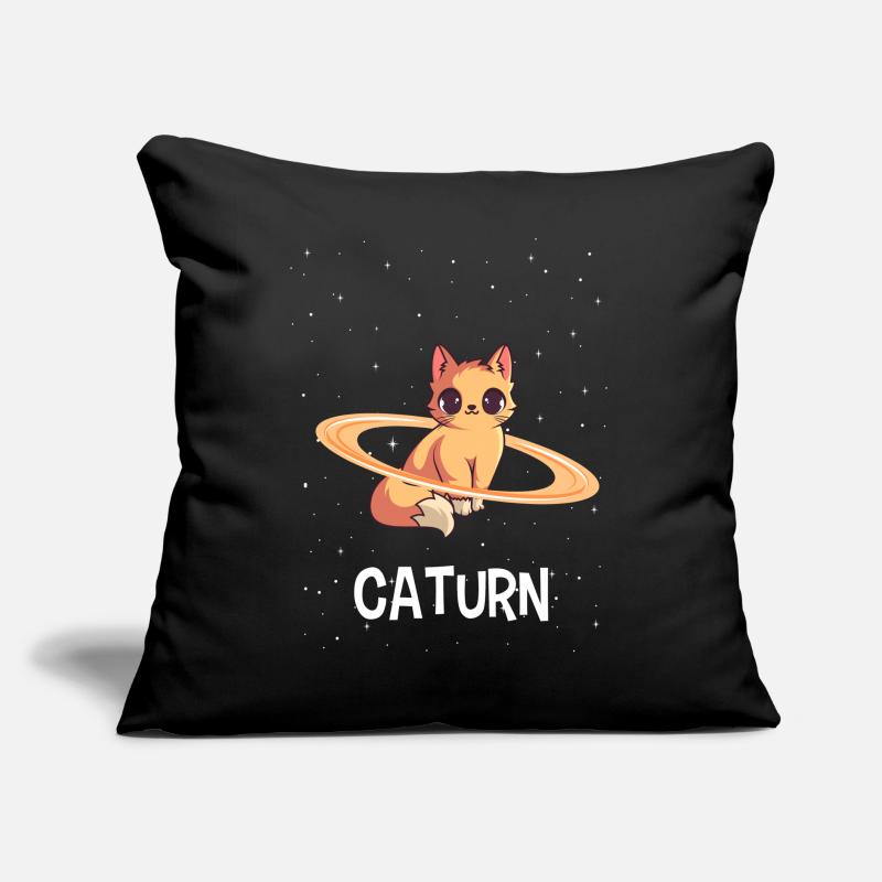 Chat dans l'espace Caturn Coussin et housse de 45 x 45 cm
