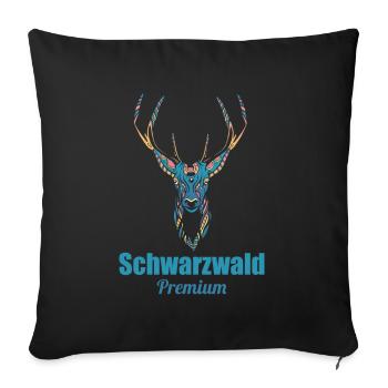 Abstrakt Deer Schwarzwald Premium - Sofakissen mit Füllung 45 x 45 cm - Schwarz - Vorne