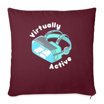 VR glasses - Sofa pillow with filling 45cm x 45cm - burgundy - Front