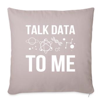 Talk Data To Me programmer software - Sofa pillow with filling 45cm x 45cm - light taupe - Front