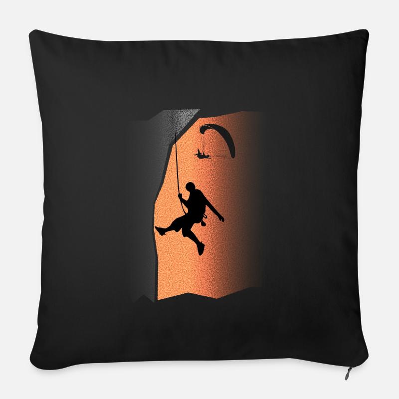 Geschenke Klettern Paragliding Rock climbing klettern - Sofakissen mit Füllung 45 x 45 cm - Schwarz