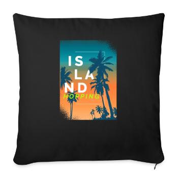 Island hopping - Sofa pillow with filling 45cm x 45cm - black - Front