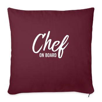 Chef à bord - Coussin et housse de 45 x 45 cm - bordeaux - Devant