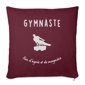 Gymnast - Sofa pillow with filling 45cm x 45cm - burgundy - Front