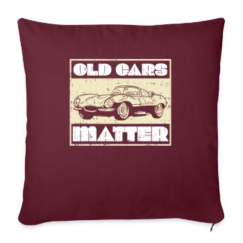 Vintage Cars and Vintage Vehicles - Sofa pillow with filling 45cm x 45cm - burgundy - Front