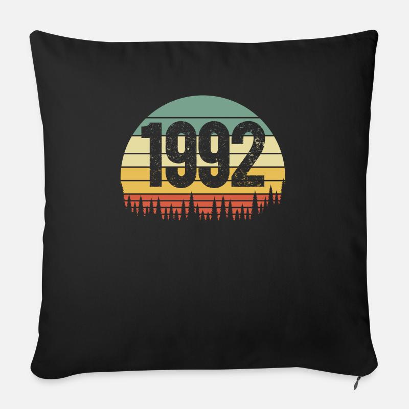 1992 - Coussin et housse de 45 x 45 cm - noir