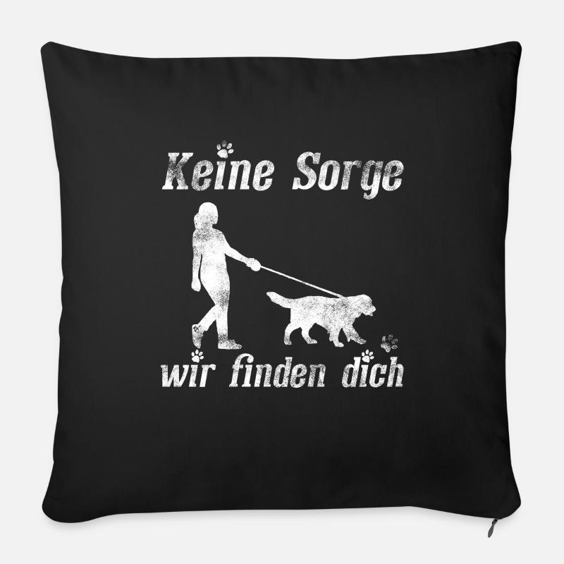 Mantrailing - Sofakissen mit Füllung 45 x 45 cm - Schwarz