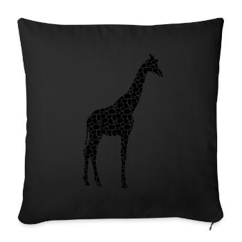 Girafe Motif Girafe - Coussin et housse de 45 x 45 cm - noir - Devant