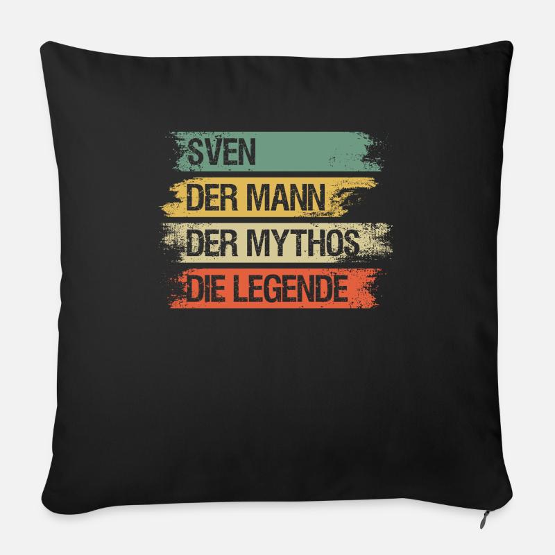 Sven Mann Mythos Legende - Sofakissen mit Füllung 45 x 45 cm - Schwarz