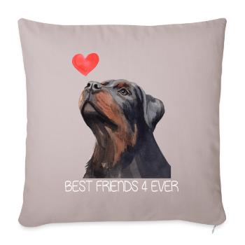 Rottweiler Friends Dog Lovers - Sofa pillow with filling 45cm x 45cm - light taupe - Front