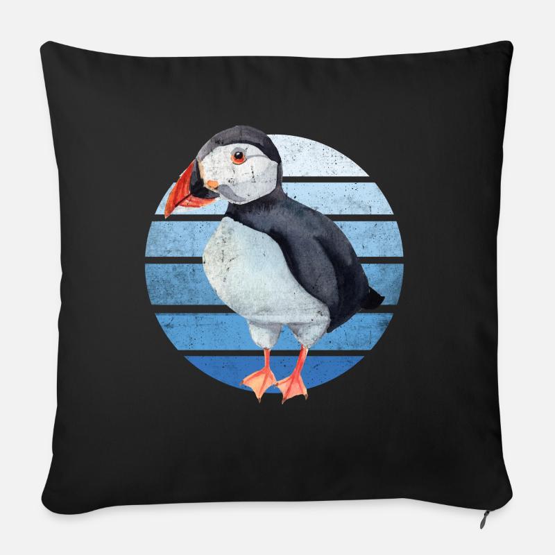 Papageitaucher Puffin Papagei Lunde Vogel Geschenk - Sofakissen mit Füllung 45 x 45 cm - Schwarz