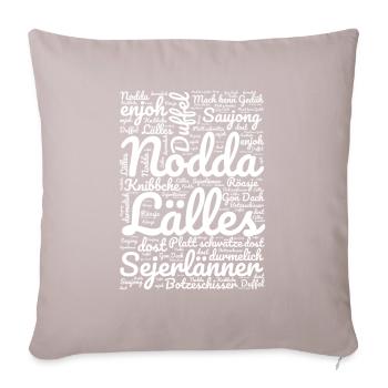 Siegerland Siegerländer Sejerlänner Platt - Sofakissen mit Füllung 45 x 45 cm - helles Taupe - Vorne