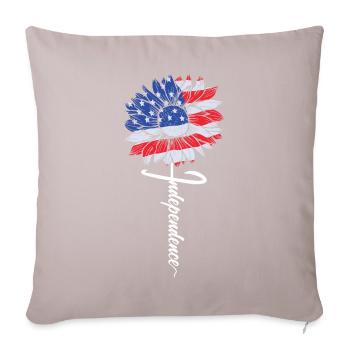 Independence Day Sunflower July 4 - Sofa pillow with filling 45cm x 45cm - light taupe - Front