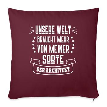 Architekt Architektur Innenarchitekt Architekten - Sofakissen mit Füllung 45 x 45 cm - Burgunderrot - Vorne