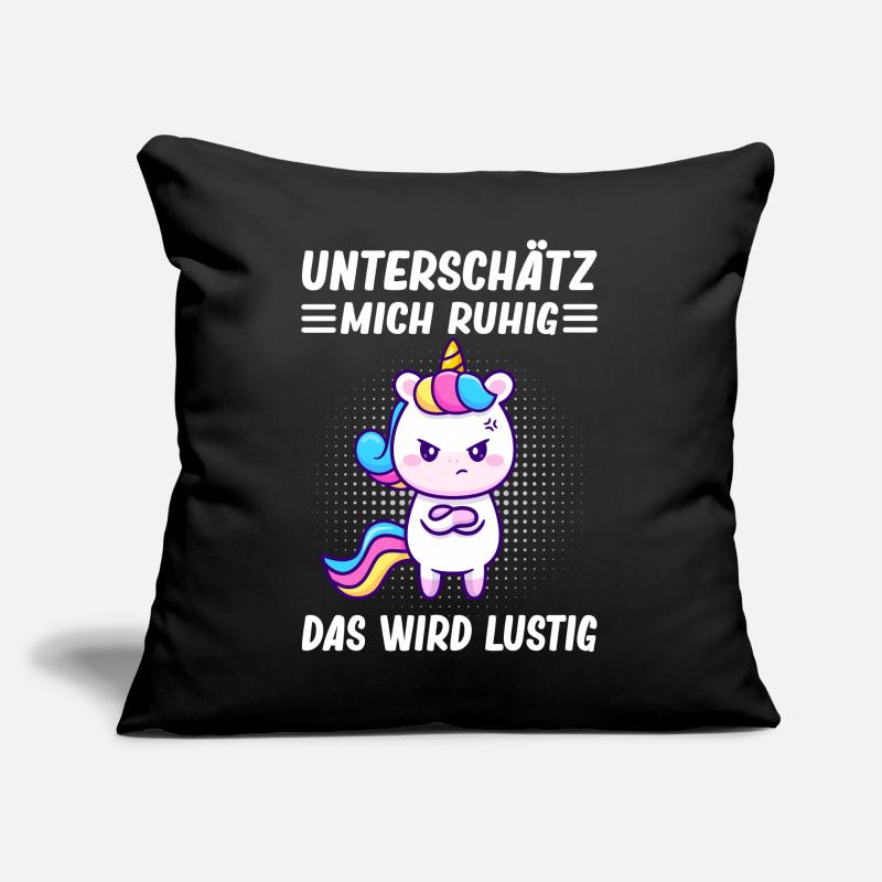 Lustiger Spruch Einhorn Motiv Statement Sarkasmus Sofakissen mit Füllung 45 x 45 cm