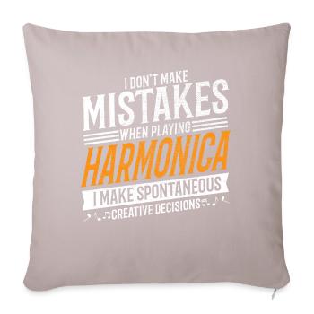 Harmonica Creative Harmonica Player - Coussin et housse de 45 x 45 cm - taupe clair - Devant