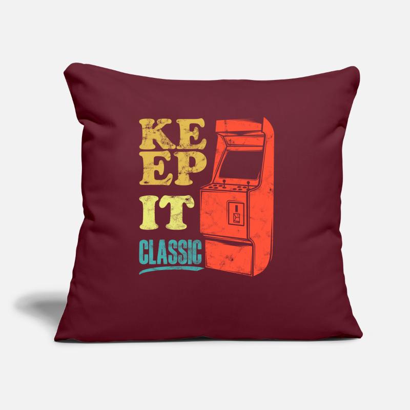Keep It Classic - Retro 90er Arcade-Spiele Sofakissen mit Füllung 45 x 45 cm