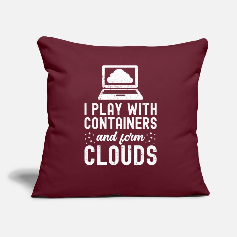 Cloud Computing Informatik Computer Programmierer Sofakissen mit Füllung 45 x 45 cm