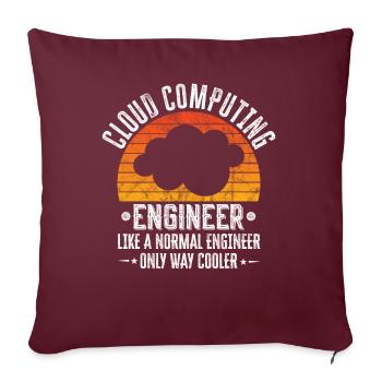 Cloud Computing Engineer Definition Retro Computer - Sofakissen mit Füllung 45 x 45 cm - Burgunderrot - Vorne