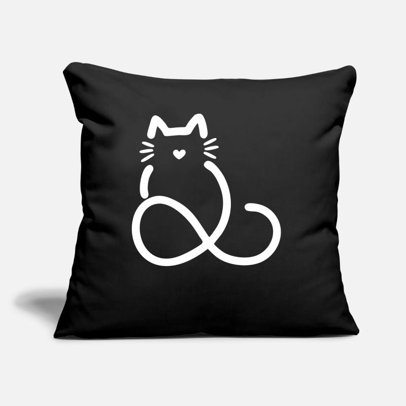 unendliche Liebe Herzform Katze Sofakissen mit Füllung 45 x 45 cm