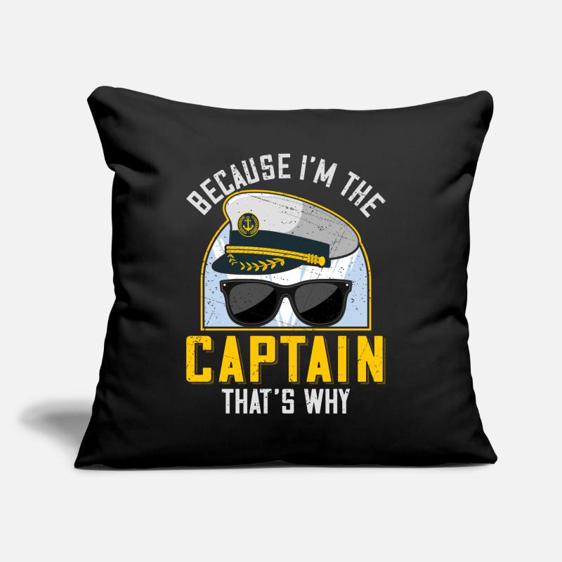 Parce que je suis le commandant de bord Pilot Flight Captain Flyer Coussin et housse de 45 x 45 cm