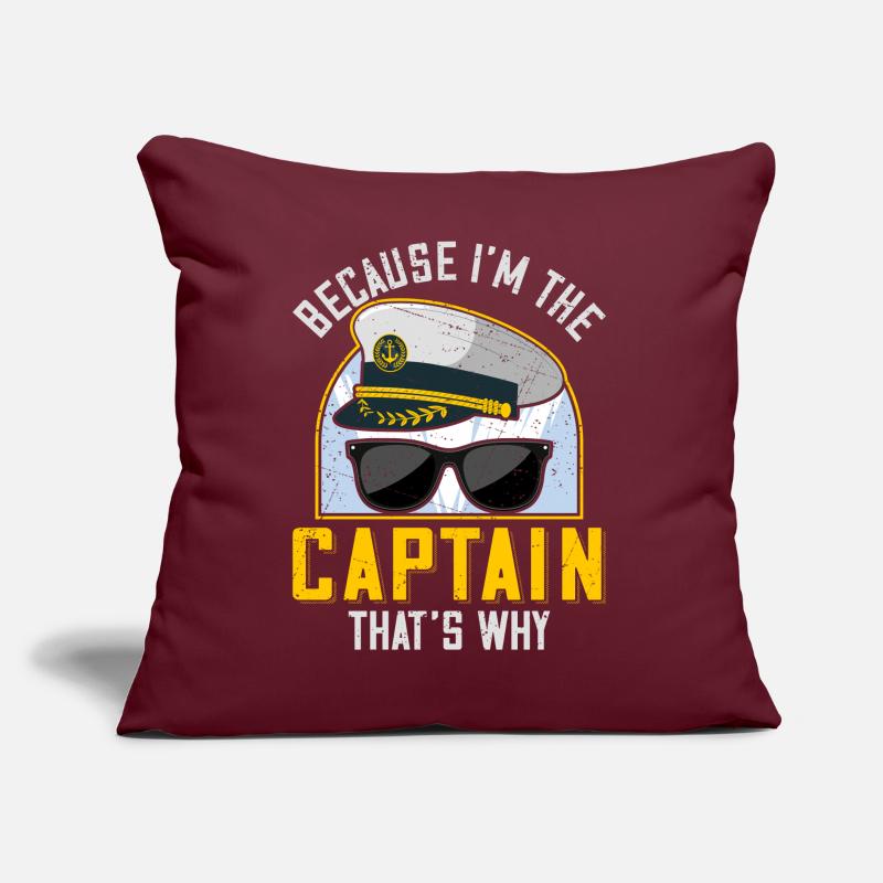 Parce que je suis le commandant de bord Pilot Flight Captain Flyer Coussin et housse de 45 x 45 cm
