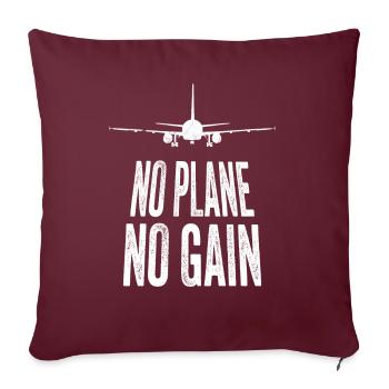 Airline Pilot Aviation Flugkapitän Jumbo Jet - Sofakissen mit Füllung 45 x 45 cm - Burgunderrot - Vorne