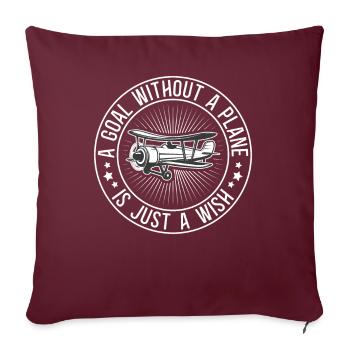 Flugkapitän Airline Flieger Pilot Jumbo Jet - Sofakissen mit Füllung 45 x 45 cm - Burgunderrot - Vorne