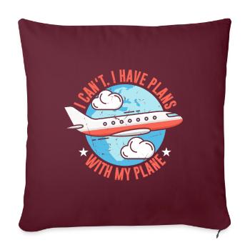Airline Pilot Flugzeugpilot Flieger Kapitän - Sofakissen mit Füllung 45 x 45 cm - Burgunderrot - Vorne