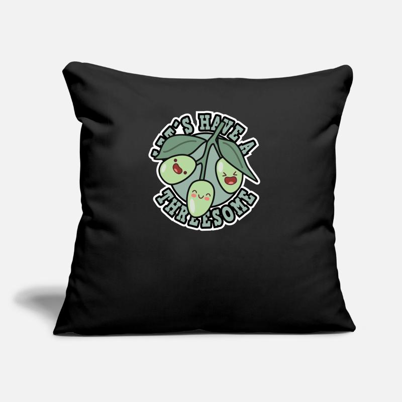 Let's make a threesome with olive fruits Sofa pillow with filling 45cm x 45cm