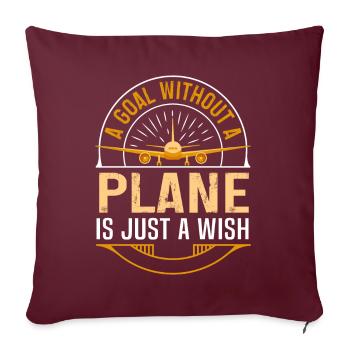 Pilote de ligne Une destination sans avion - Coussin et housse de 45 x 45 cm - bordeaux - Devant