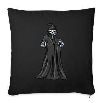 Squelette - Coussin et housse de 45 x 45 cm - noir - Devant