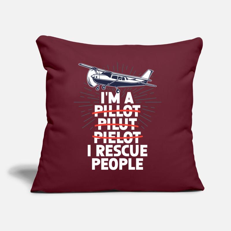 Pilot error for a search and rescue pilot Sofa pillow with filling 45cm x 45cm