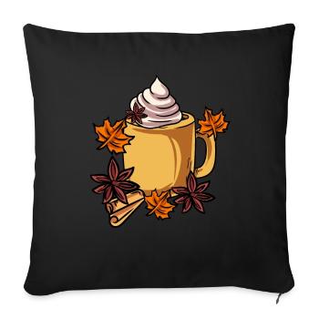 Heiße Schokolade - Sofakissen mit Füllung 45 x 45 cm - Schwarz - Vorne