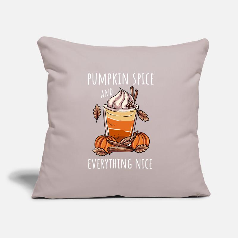 Coffee Drinker Pumpkin Autumn Sofa pillow with filling 45cm x 45cm