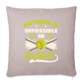 Entraîneur sportif de softball - Coussin et housse de 45 x 45 cm - taupe clair - Devant