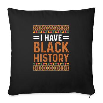 Africain Asiatique - Coussin et housse de 45 x 45 cm - noir - Devant