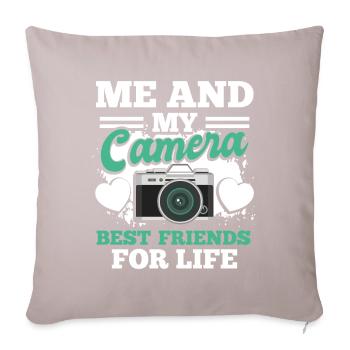 Photo Cameraman Photographer - Sofa pillow with filling 45cm x 45cm - light taupe - Front