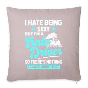 Operator Rail Trainspotting Drivers - Sofa pillow with filling 45cm x 45cm - light taupe - Front