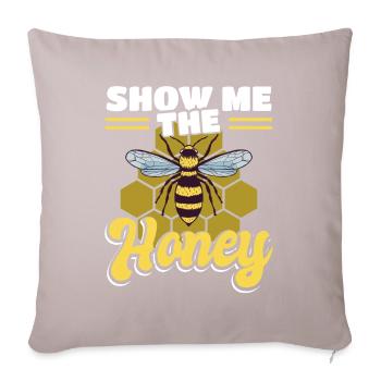 Apiculture à miel Nature Apiculteur Amateurs d’abeilles - Coussin et housse de 45 x 45 cm - taupe clair - Devant