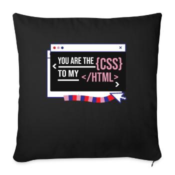 Software Developer Engineer - Sofa pillow with filling 45cm x 45cm - black - Front