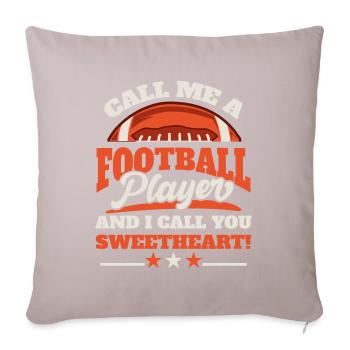 American football - Sofa pillow with filling 45cm x 45cm - light taupe - Front