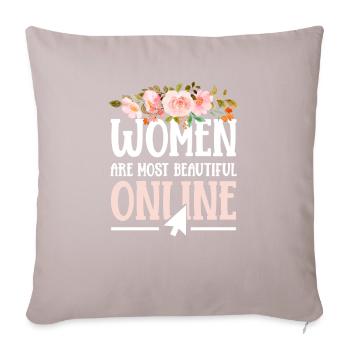 Anniversary Boyfriend/Girlfriend - Sofa pillow with filling 45cm x 45cm - light taupe - Front